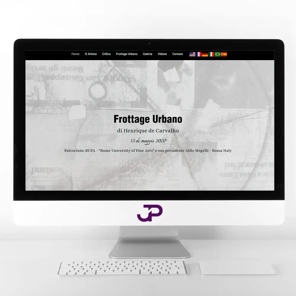 Site institucional desenvolvido para a empresa Frottage Urbano
