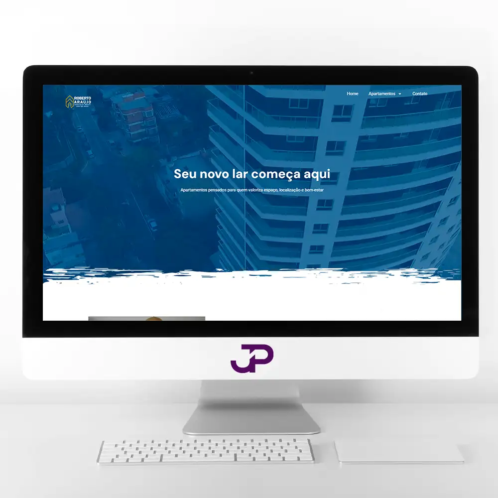 Site institucional desenvolvido para a empresa Roberto Araújo Imóveis